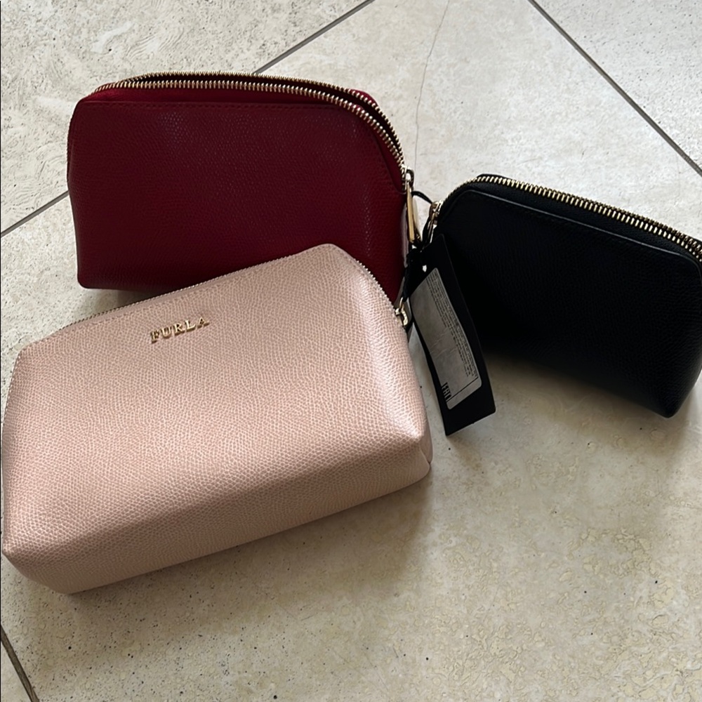 Furla Red and Black Cosmetic Bags and Cases